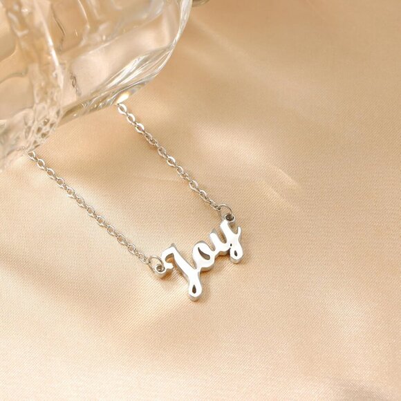 Name Necklace Personalized, 18K Gold Plated Silver-plated Customized Nameplate N - Picture 5 of 6